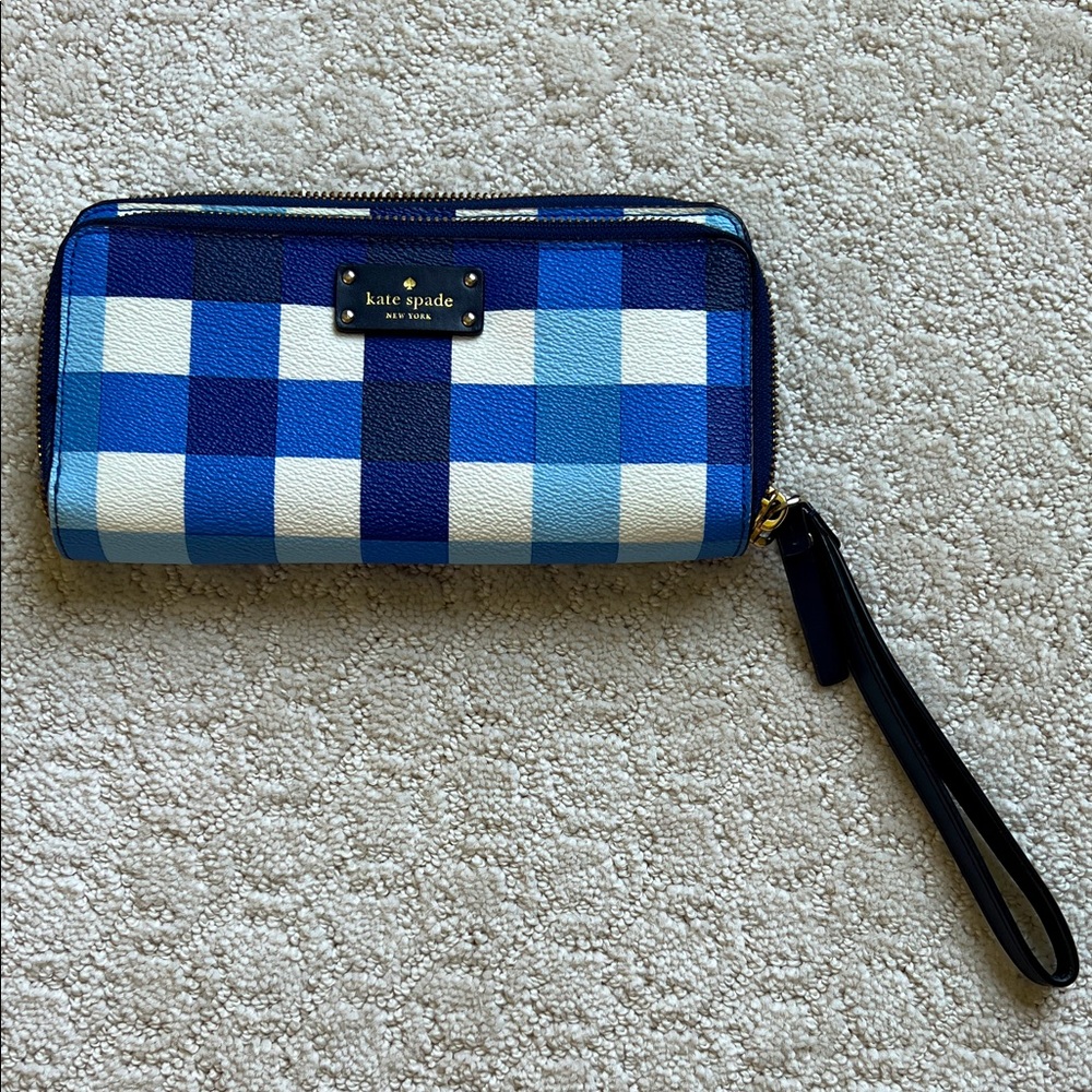 Kate Spade Gingham Wristlet